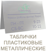 Изготовление металлических табличек в СПБ Таблички металлические и пластиковые